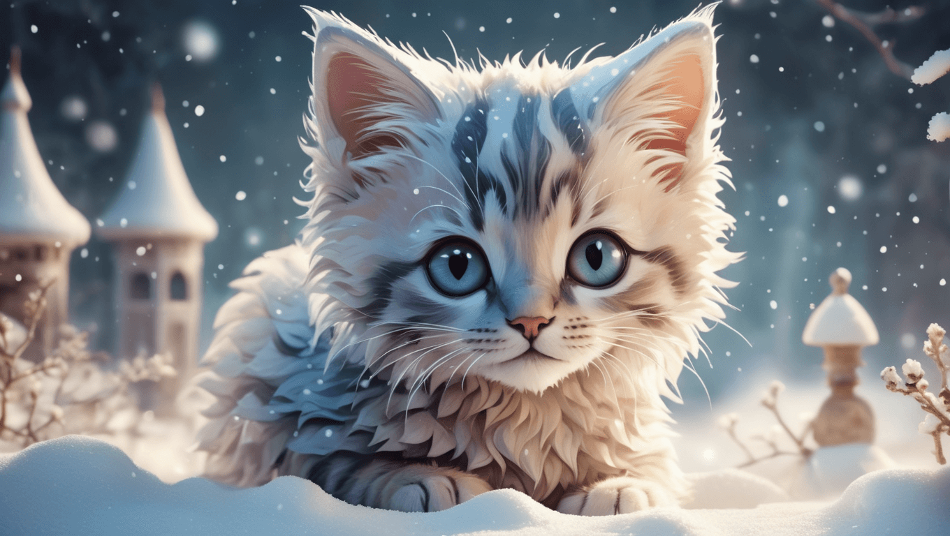 Pamacs cica és a hó