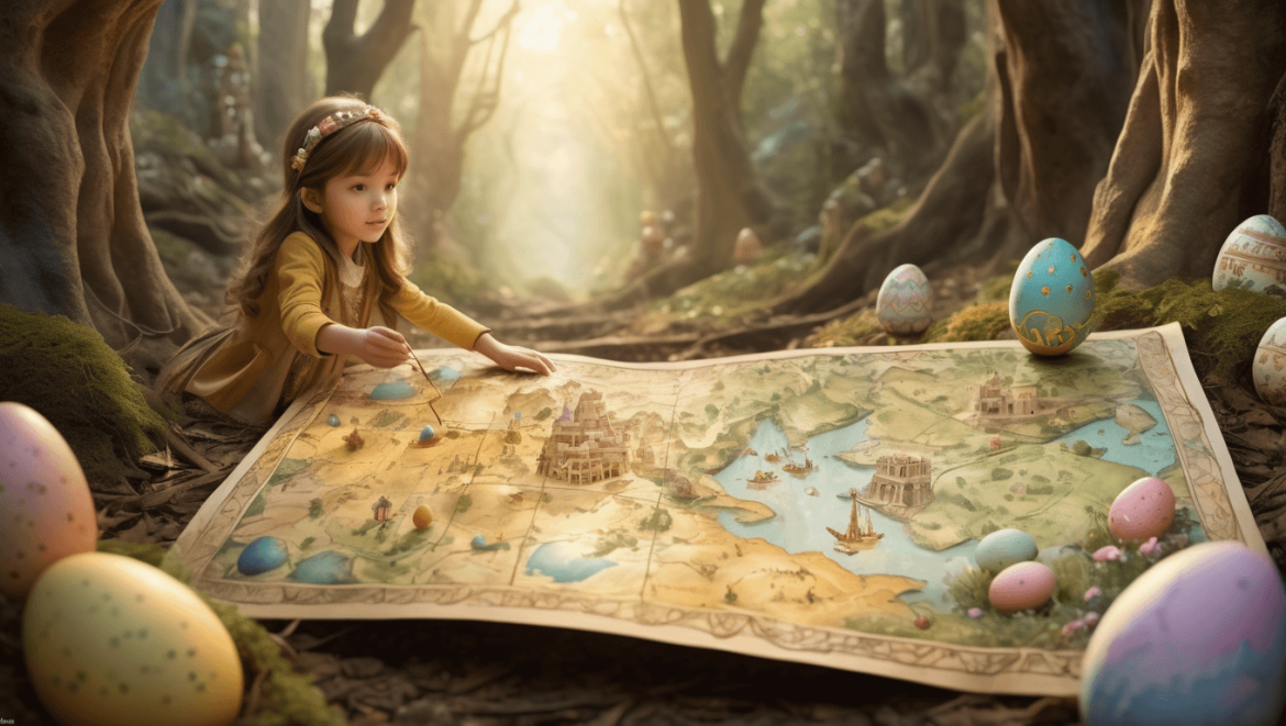 Húsvéti kincskeresés az erdőben: Petra és a rejtélyes térkép